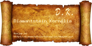 Diamantstein Kornélia névjegykártya